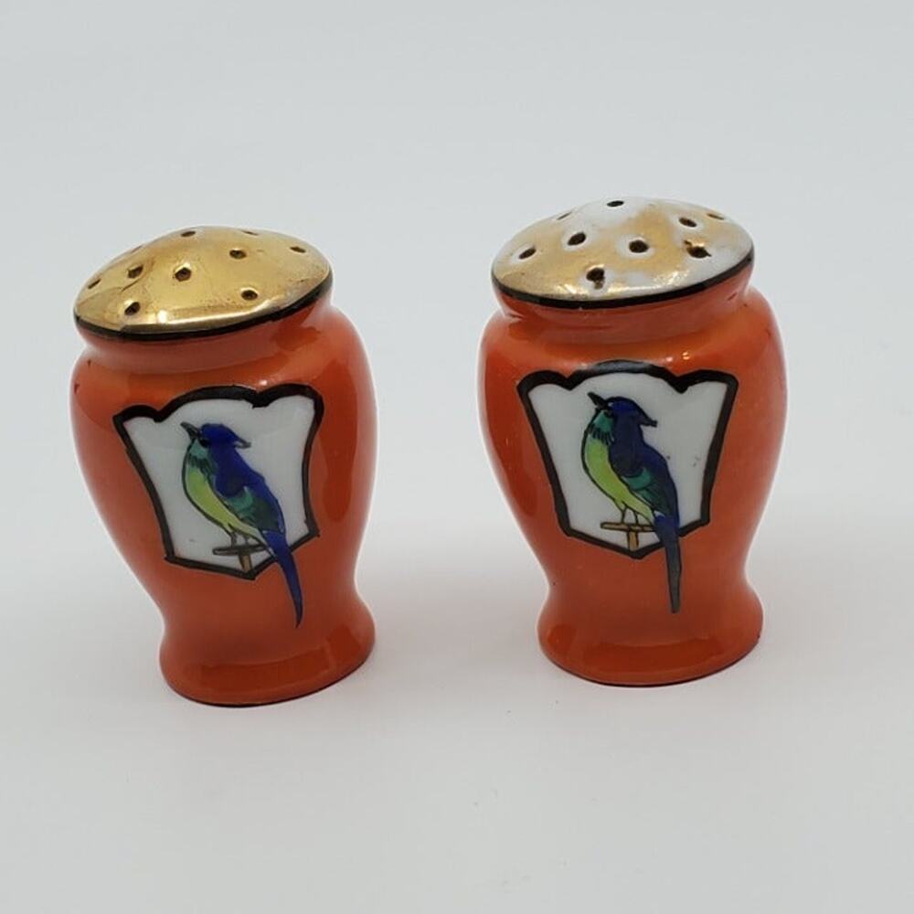 Vintage salt pepper shakers set blue bird blue jay